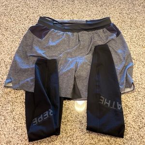Lulu Lemon running shorts with leggings attached